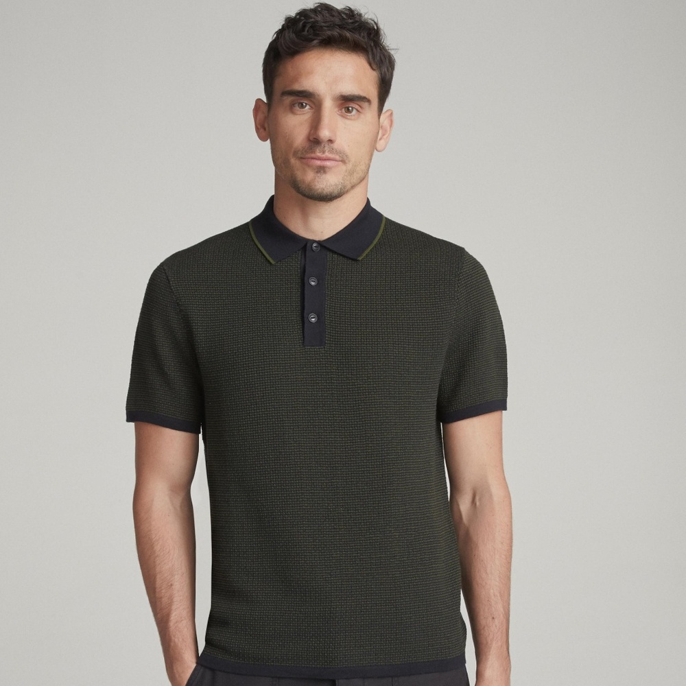 Men's Rag & Bone Army Finn Knit Polo